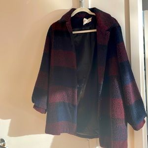 Velvet by graham and Spencer plaid car coat